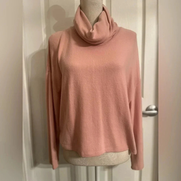 Z Supply The Soft Spun Skimmer Mock Pullover Light Pink Size XS - Picture 3 of 11